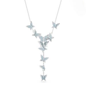 Swarovski Idyllia Lilia Y Necklace Blue New In Box